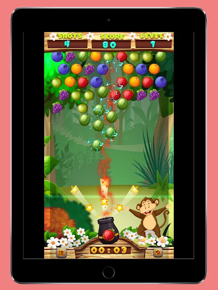 Скачать взломанную Fruits Shooter Pop (Фрутс Шутер Поп)  [МОД Меню] — полная версия apk на Андроид screen 4