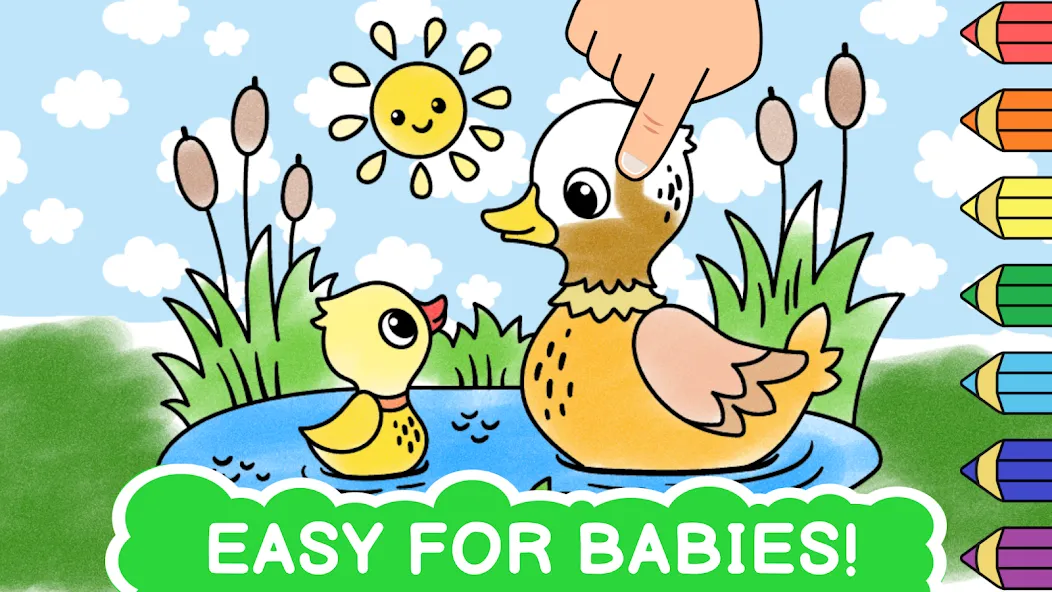 Взлом Easy coloring book for kids  [МОД Все открыто] — полная версия apk на Андроид screen 1