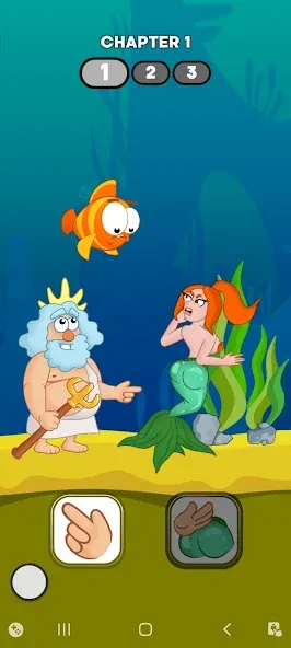 Взломанная Neptune vs Mermaid: Fish Prank (Нептун против Русалки)  [МОД Unlimited Money] — последняя версия apk на Андроид screen 1