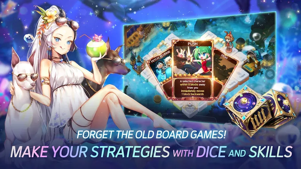 Взлом Game of Dice: Board&Card&Anime (Гейм оф Дайс)  [МОД Много монет] — стабильная версия apk на Андроид screen 3