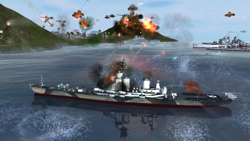 Скачать взломанную WARSHIP BATTLE:3D World War II  [МОД Много монет] — последняя версия apk на Андроид screen 3