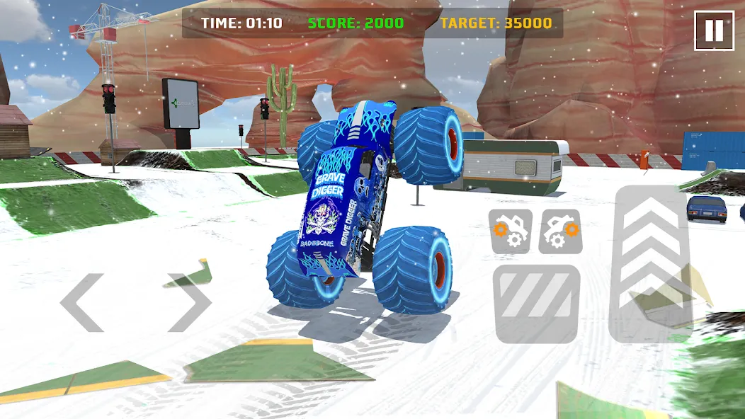 Скачать взлом Car Games: Monster Truck Stunt (Монстртрак стант)  [МОД Много монет] — стабильная версия apk на Андроид screen 1