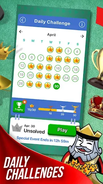 Скачать взлом Solitaire + Card Game by Zynga  [МОД Бесконечные монеты] — последняя версия apk на Андроид screen 2