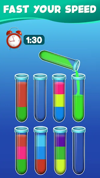 Скачать взлом Water Sort Color Sorting games (Вотер Сорт Колор Сортинг гейм)  [МОД Unlimited Money] — последняя версия apk на Андроид screen 4