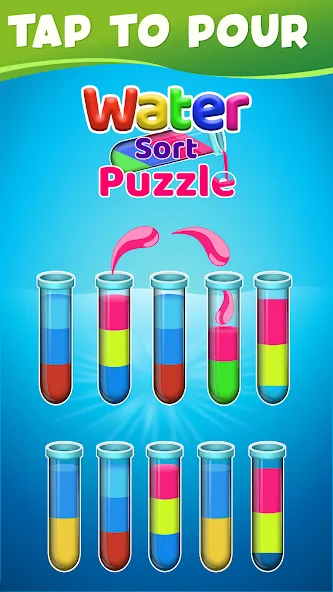 Скачать взлом Water Sort Color Sorting games (Вотер Сорт Колор Сортинг гейм)  [МОД Unlimited Money] — последняя версия apk на Андроид screen 5