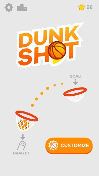 Скачать взлом Dunk Shot (Данк Шот)  [МОД Меню] — полная версия apk на Андроид screen 1