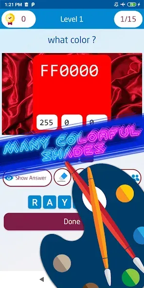 Скачать взломанную Guess the color game  [МОД Бесконечные монеты] — последняя версия apk на Андроид screen 4
