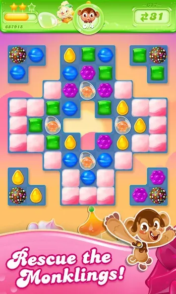 Взломанная Candy Crush Jelly Saga (Кенди Краш Джелли Сага)  [МОД Много монет] — полная версия apk на Андроид screen 3