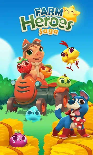 Скачать взлом Farm Heroes Saga (Фарм Хероус Сага)  [МОД Menu] — полная версия apk на Андроид screen 1