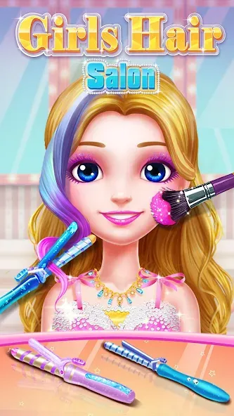 Скачать взломанную Girls Hair Salon  [МОД Много денег] — последняя версия apk на Андроид screen 3