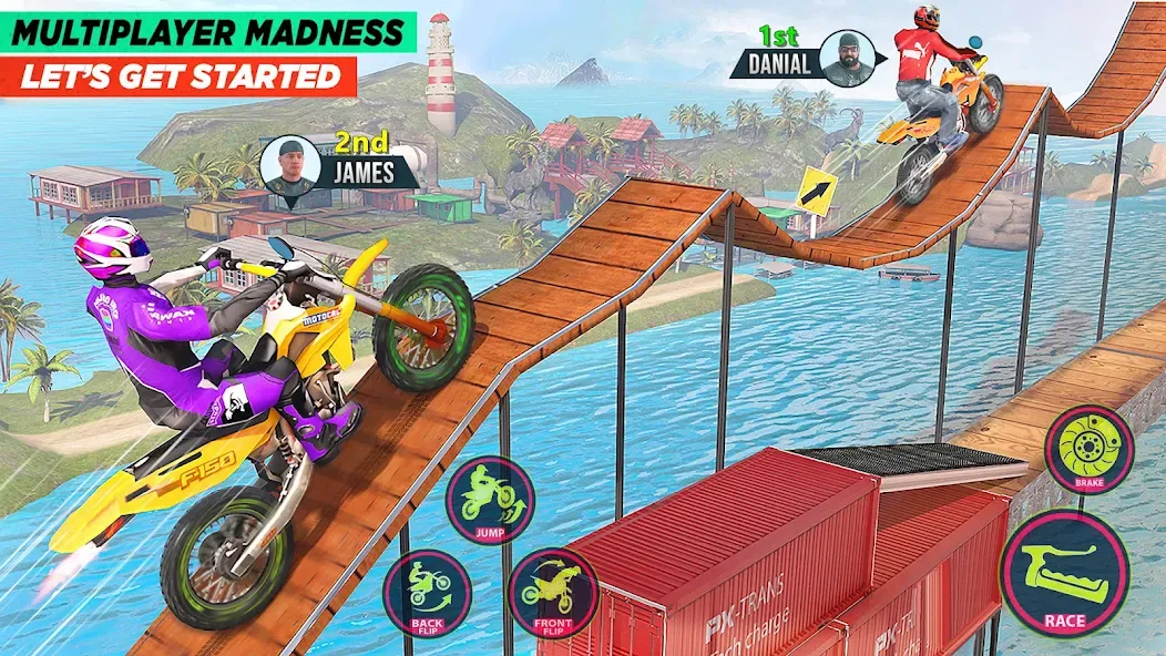 Скачать взломанную Bike Stunt Game: Tricks Master  [МОД Меню] — последняя версия apk на Андроид screen 1