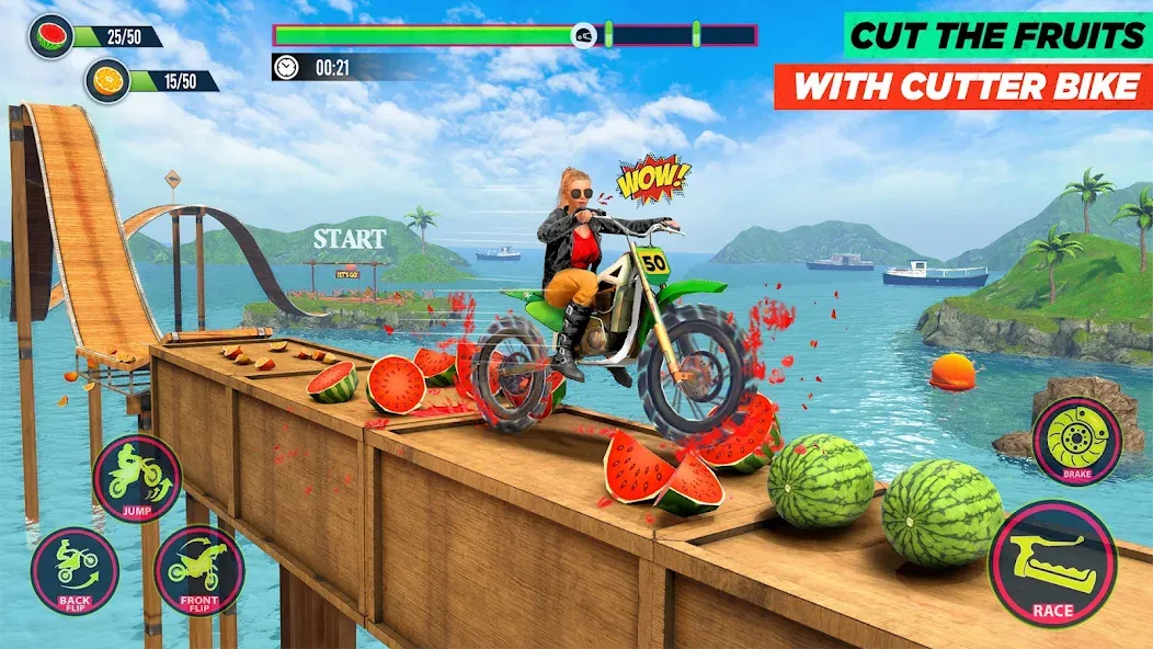 Скачать взломанную Bike Stunt Game: Tricks Master  [МОД Меню] — последняя версия apk на Андроид screen 2