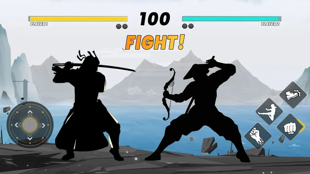 Скачать взломанную Sword Shadow Fighting Game 3D  [МОД Много монет] — полная версия apk на Андроид screen 1