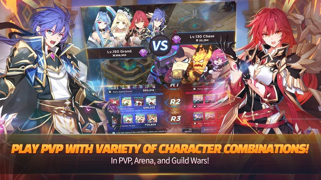 Взломанная GrandChase (ГрандЧейс)  [МОД Mega Pack] — последняя версия apk на Андроид screen 5