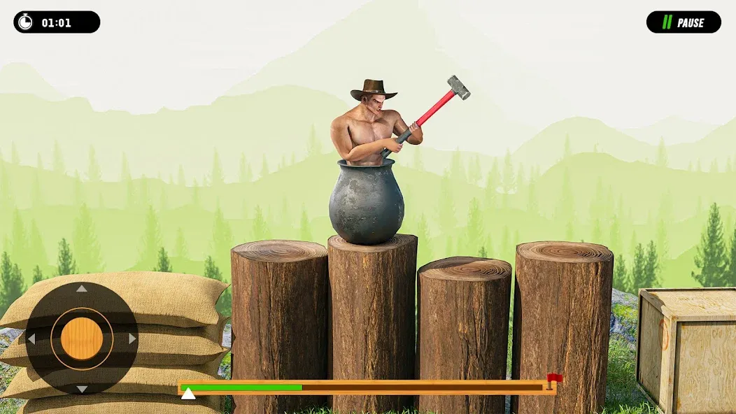 Взлом Hammer Climber Man: Pot Man 3D  [МОД Бесконечные монеты] — полная версия apk на Андроид screen 3