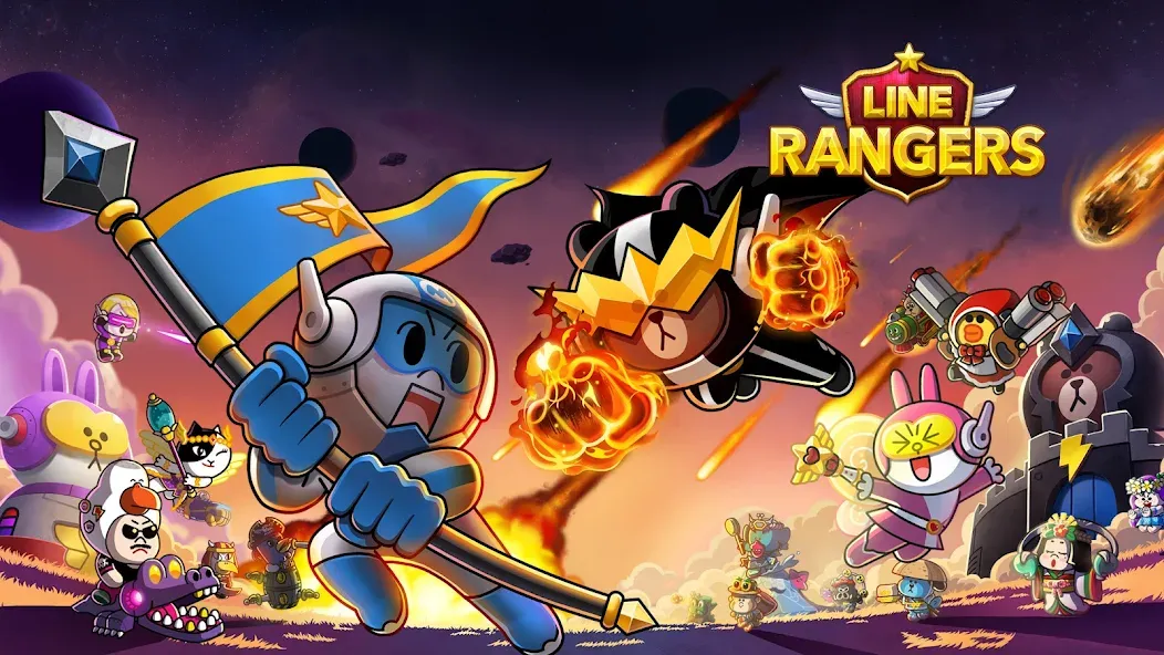 Взлом LINE Rangers: Brown-Cony Wars!  [МОД Mega Pack] — стабильная версия apk на Андроид screen 5