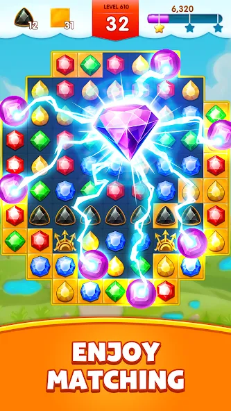 Взломанная Jewels Legend — Match 3 Puzzle (Джуэл Легенд)  [МОД Menu] — последняя версия apk на Андроид screen 3