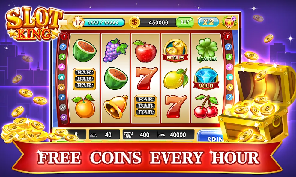 Взлом Slots Machines — Vegas Casino  [МОД Бесконечные деньги] — полная версия apk на Андроид screen 1