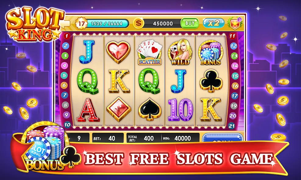 Взлом Slots Machines — Vegas Casino  [МОД Бесконечные деньги] — полная версия apk на Андроид screen 3