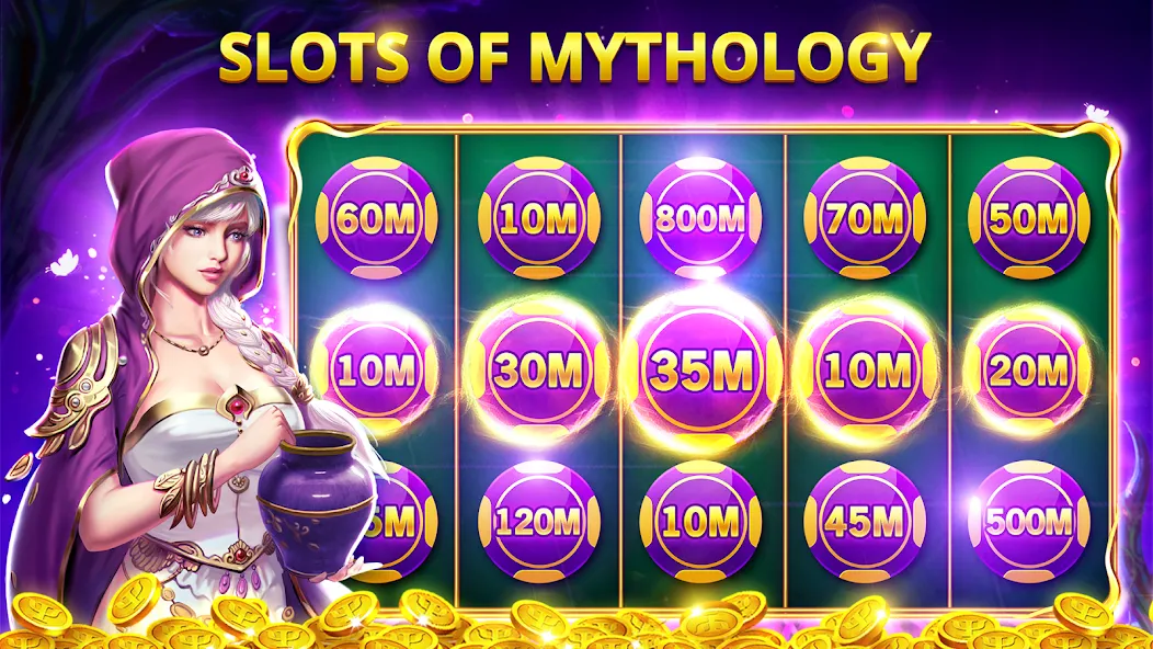 Взлом Slots Myth — Slot Machines  [МОД Все открыто] — стабильная версия apk на Андроид screen 2