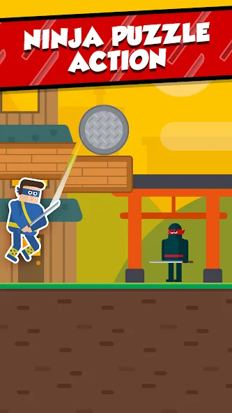 Взломанная Mr Ninja — Slicey Puzzles (Мистер Ниндзя)  [МОД Много денег] — полная версия apk на Андроид screen 1