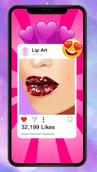 Взломанная Lip Art Makeup Beauty Game  [МОД Menu] — полная версия apk на Андроид screen 2