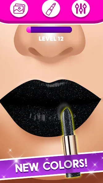 Взломанная Lip Art Makeup Beauty Game  [МОД Menu] — полная версия apk на Андроид screen 3