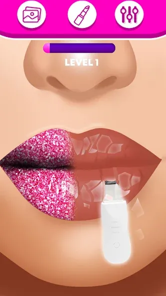 Взломанная Lip Art Makeup Beauty Game  [МОД Menu] — полная версия apk на Андроид screen 5