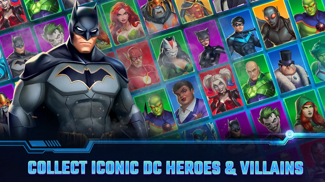 Взломанная DC Heroes & Villains: Match 3  [МОД Mega Pack] — последняя версия apk на Андроид screen 1