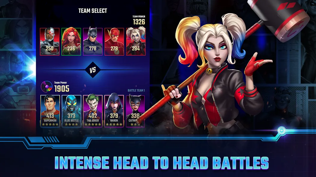 Взломанная DC Heroes & Villains: Match 3  [МОД Mega Pack] — последняя версия apk на Андроид screen 2