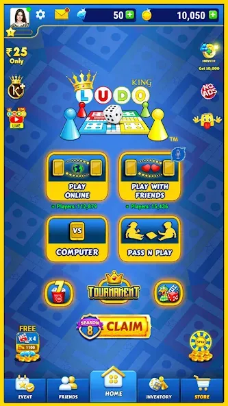 Скачать взломанную Ludo King™ (Лудо Кинг)  [МОД Unlocked] — стабильная версия apk на Андроид screen 5