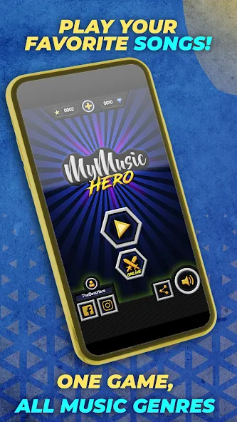 Взлом Guitar Hero Mobile: Music Game (Гитар Хиро Мобайл)  [МОД Mega Pack] — полная версия apk на Андроид screen 1