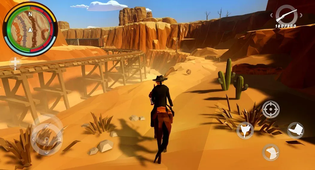 Взлом West Cowboy Western Polygon  [МОД Много монет] — стабильная версия apk на Андроид screen 1