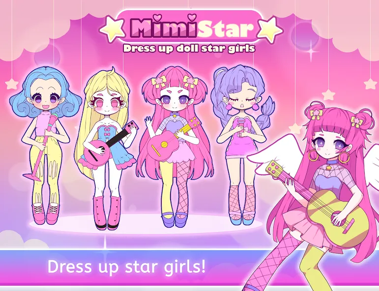 Взломанная Mimistar dress up chibi doll (Министар)  [МОД Меню] — последняя версия apk на Андроид screen 1