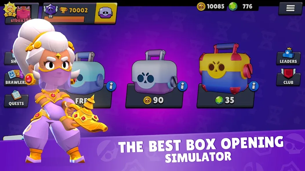 Скачать взломанную Star Box Simulator for BS  [МОД Бесконечные монеты] — полная версия apk на Андроид screen 1