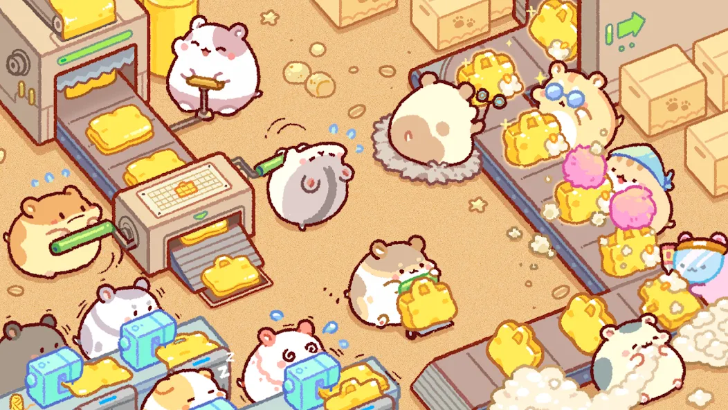 Взлом Hamster Bag Factory : Tycoon (Хэмстер сумка фабрика)  [МОД Unlimited Money] — последняя версия apk на Андроид screen 1