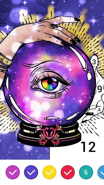 Скачать взломанную Magic Paint: Color by number (Магик Пейнт)  [МОД Бесконечные деньги] — последняя версия apk на Андроид screen 4