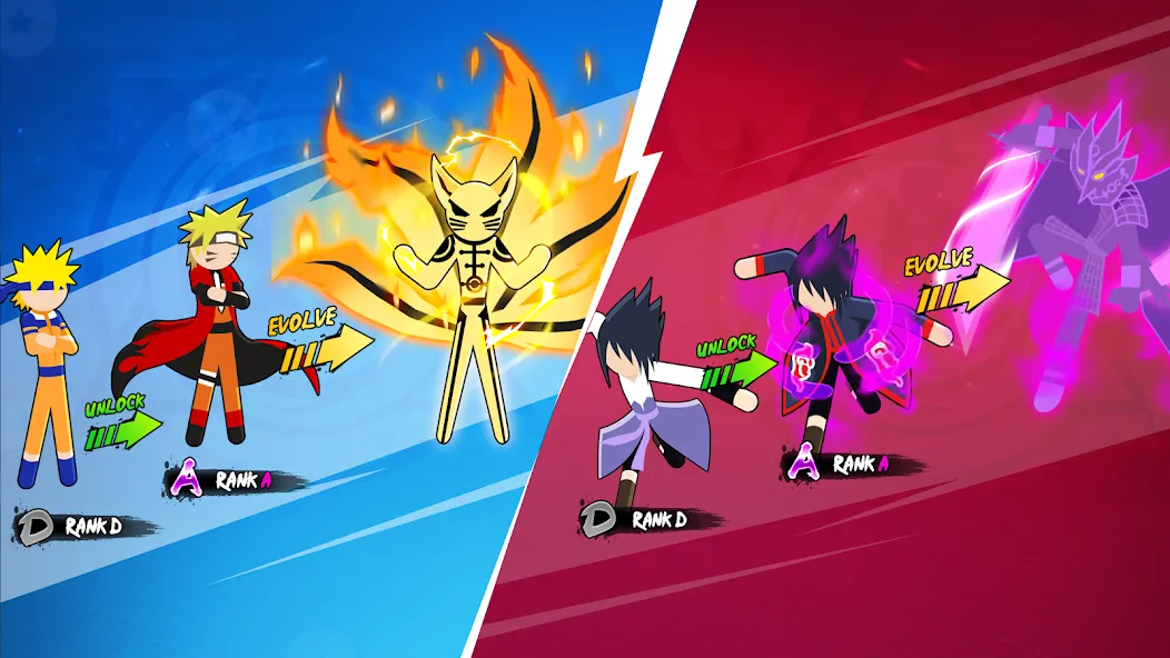 Взлом Stick Ninja Fight (Стикман Ниндзя Файт)  [МОД Unlocked] — стабильная версия apk на Андроид screen 2