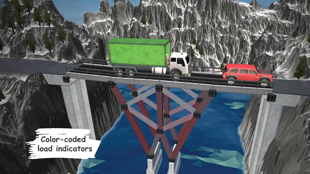 Взломанная Bridgezz: Bridge Construction (Бриджзз)  [МОД Меню] — последняя версия apk на Андроид screen 2