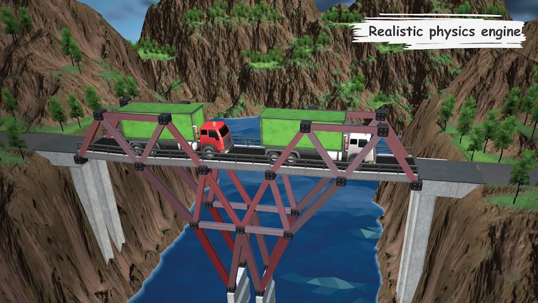 Взломанная Bridgezz: Bridge Construction (Бриджзз)  [МОД Меню] — последняя версия apk на Андроид screen 4