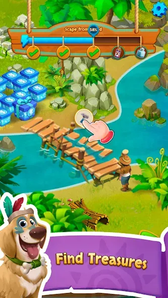 Скачать взлом Island Adventure Jungle  Blast (Марбл Пазл)  [МОД Много денег] — последняя версия apk на Андроид screen 3