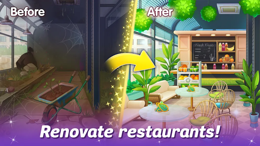 Скачать взломанную Cooking Live — restaurant game (Кукинг Лайв)  [МОД Меню] — стабильная версия apk на Андроид screen 2