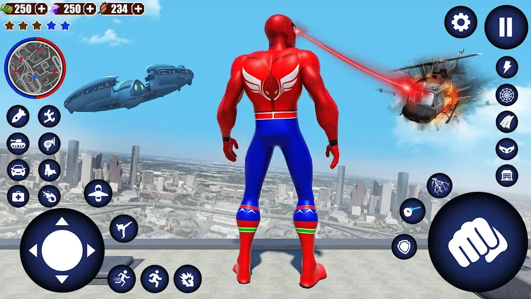 Взлом Flying Superhero Robot Games (Флайинг Супергерой Робот Игры)  [МОД Menu] — полная версия apk на Андроид screen 3