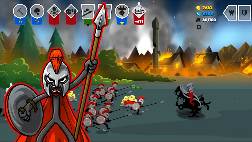 Скачать взлом Stick War: Saga (Стик Вар 3)  [МОД Бесконечные деньги] — полная версия apk на Андроид screen 3