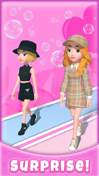 Скачать взлом Catwalk Battle — Dress up! (Кэтволк Баттл)  [МОД Много денег] — полная версия apk на Андроид screen 1