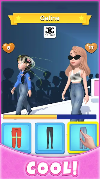 Скачать взлом Catwalk Battle — Dress up! (Кэтволк Баттл)  [МОД Много денег] — полная версия apk на Андроид screen 5