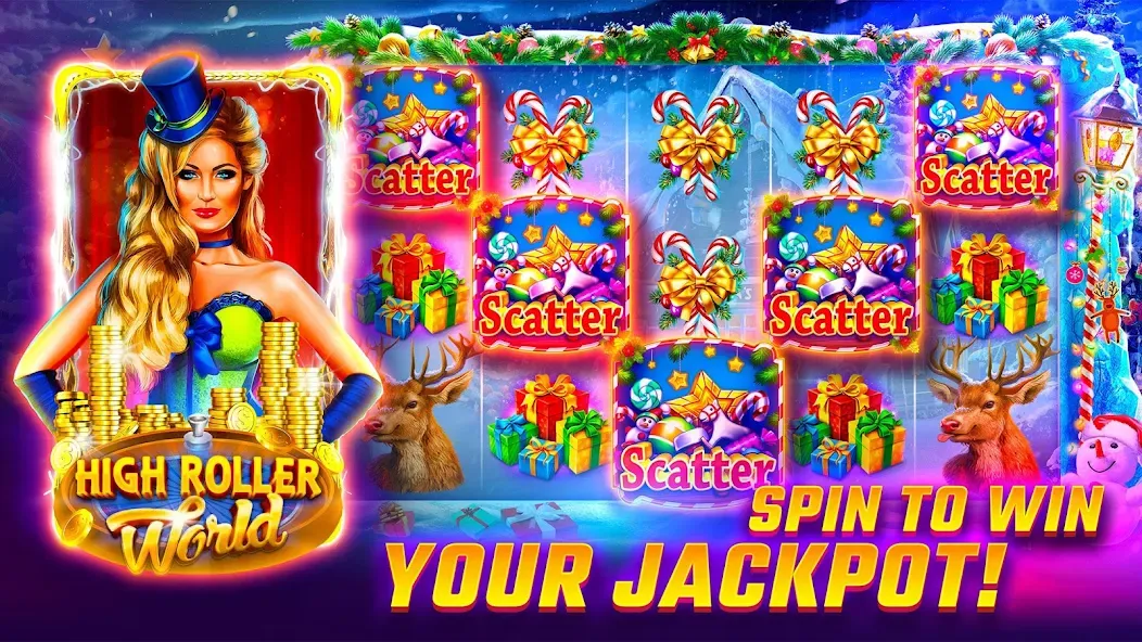 Взлом Slots WOW Casino Slot Machine (Слотс ВОУ)  [МОД Unlocked] — последняя версия apk на Андроид screen 1