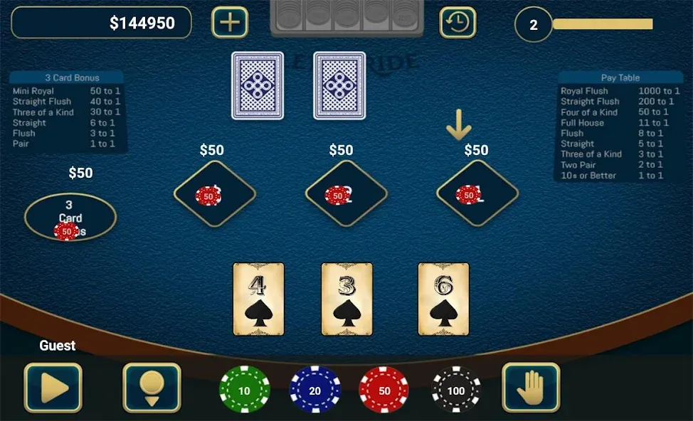 Скачать взломанную Let It Ride Poker  [МОД Бесконечные деньги] — последняя версия apk на Андроид screen 1