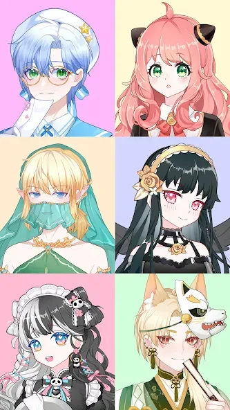 Скачать взлом Anime Avatar Maker Creator (Аниме Аватар Мейкер Креейтор)  [МОД Menu] — полная версия apk на Андроид screen 3