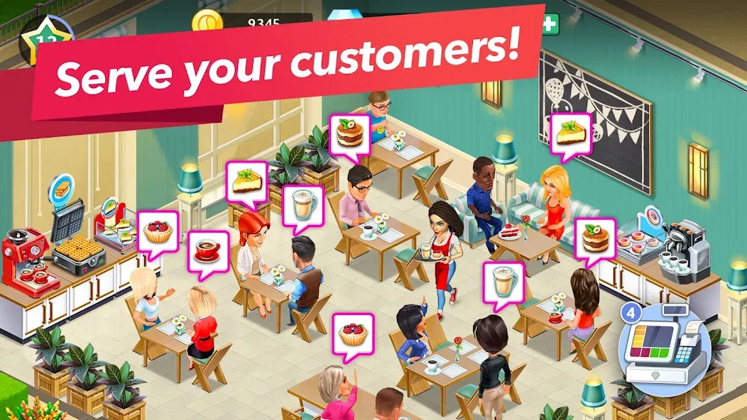 Взломанная My Cafe — Restaurant Game  [МОД Бесконечные монеты] — полная версия apk на Андроид screen 3